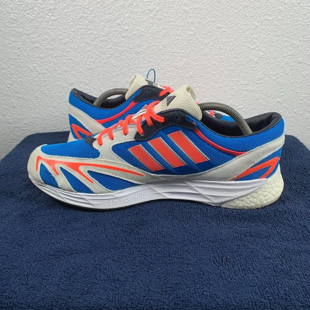 Adidas Adizero Pro DNA Mens Size 12 Blue Solar Red Running Shoes GW2751
